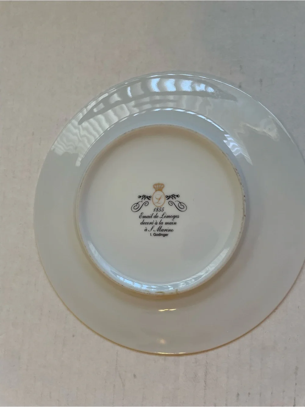 Vintage Limoges l. Godinger decorative flower plates (2)
